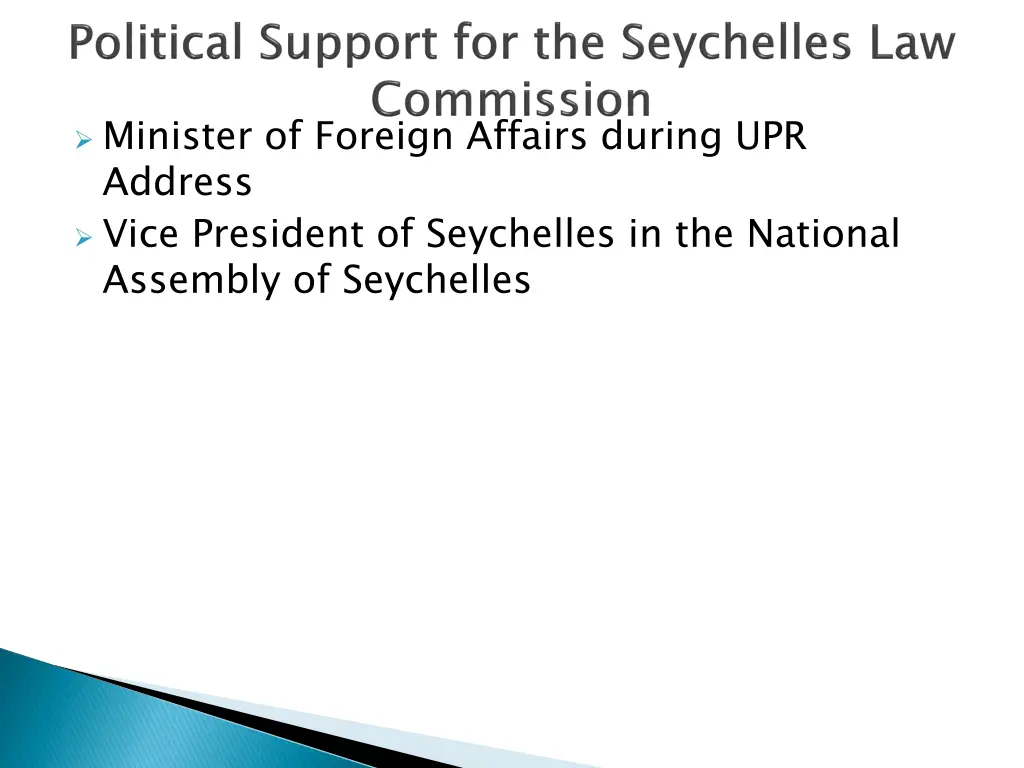 minister of foreign affairs during upr address