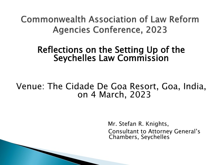 reflections on the setting up of the seychelles