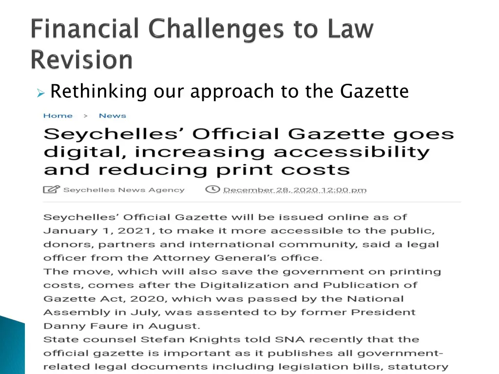 rethinking our approach to the gazette