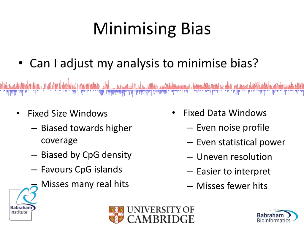 minimising bias