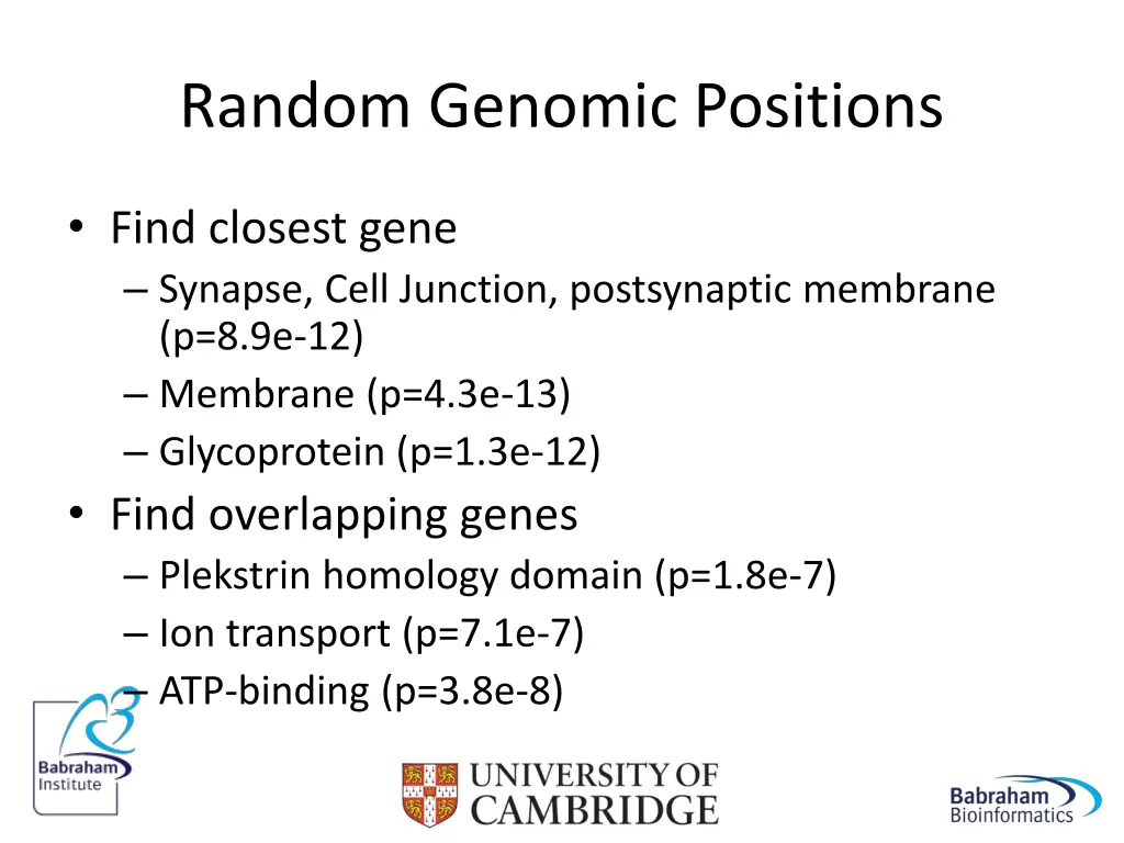 random genomic positions