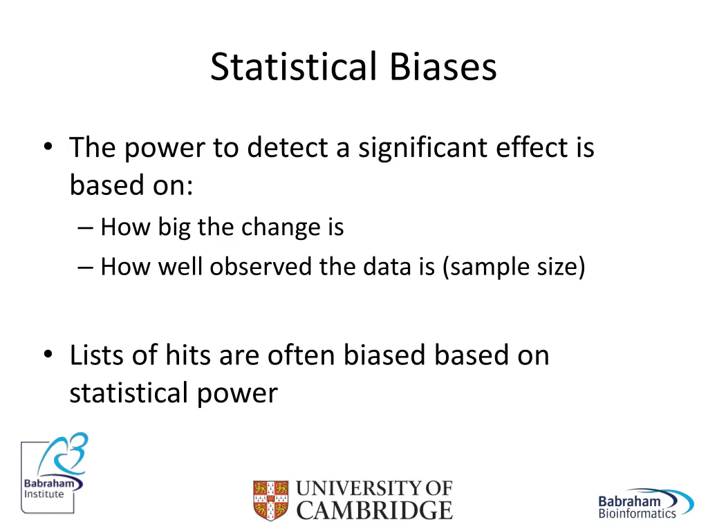statistical biases