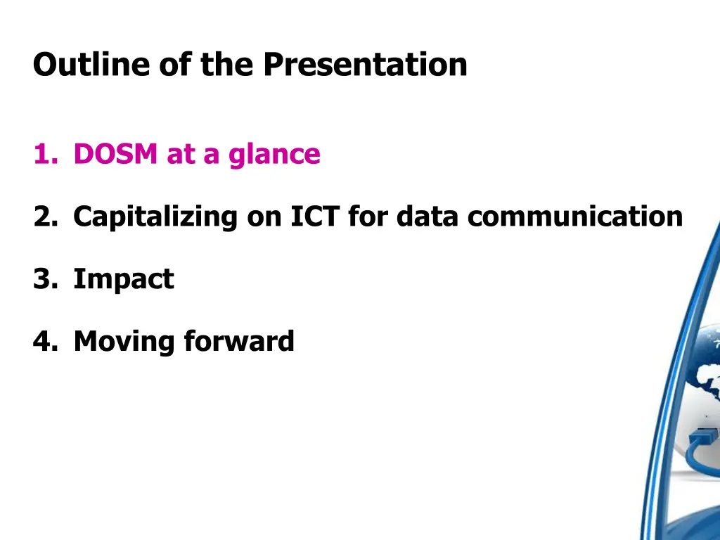 outline of the presentation 1