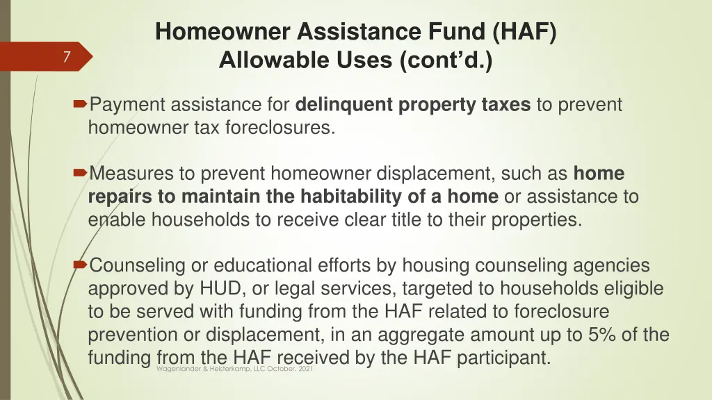 homeowner assistance fund haf allowable uses cont 1
