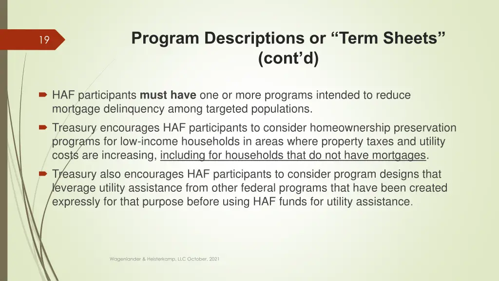 program descriptions or term sheets cont d 1