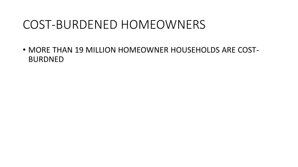cost burdened homeowners