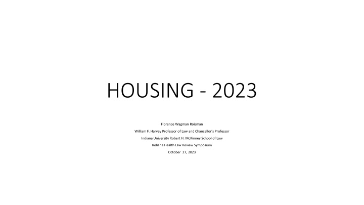 housing 2023