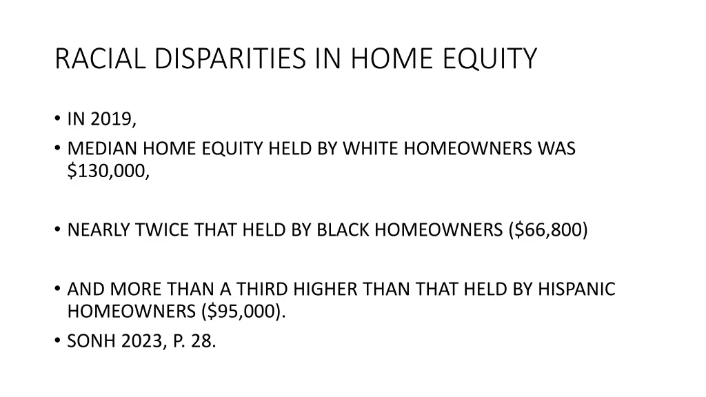 racial disparities in home equity