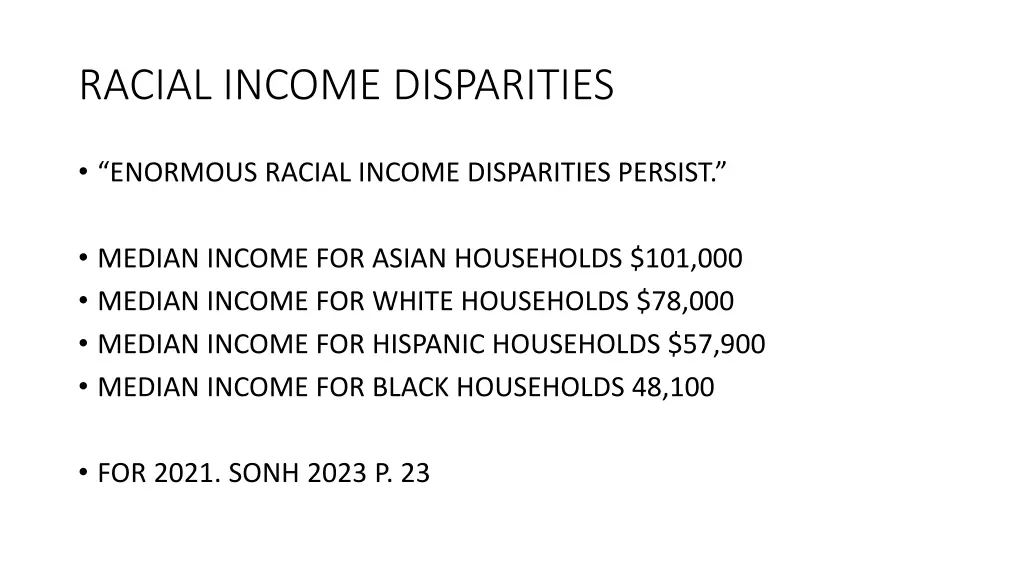 racial income disparities