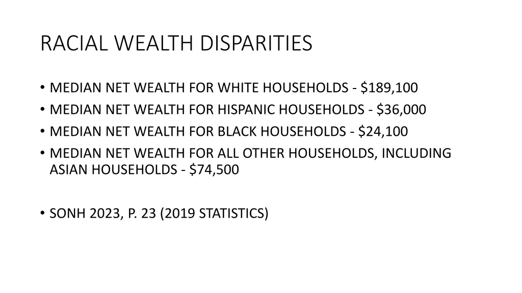 racial wealth disparities