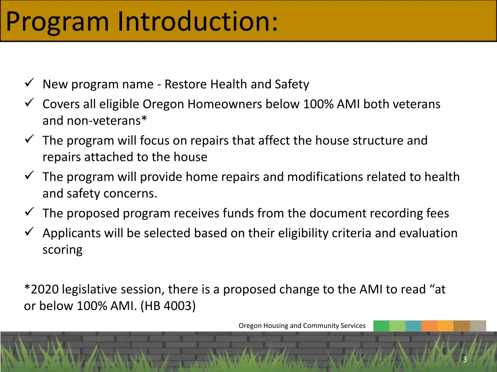 program introduction