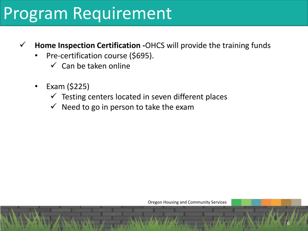 program requirement 2
