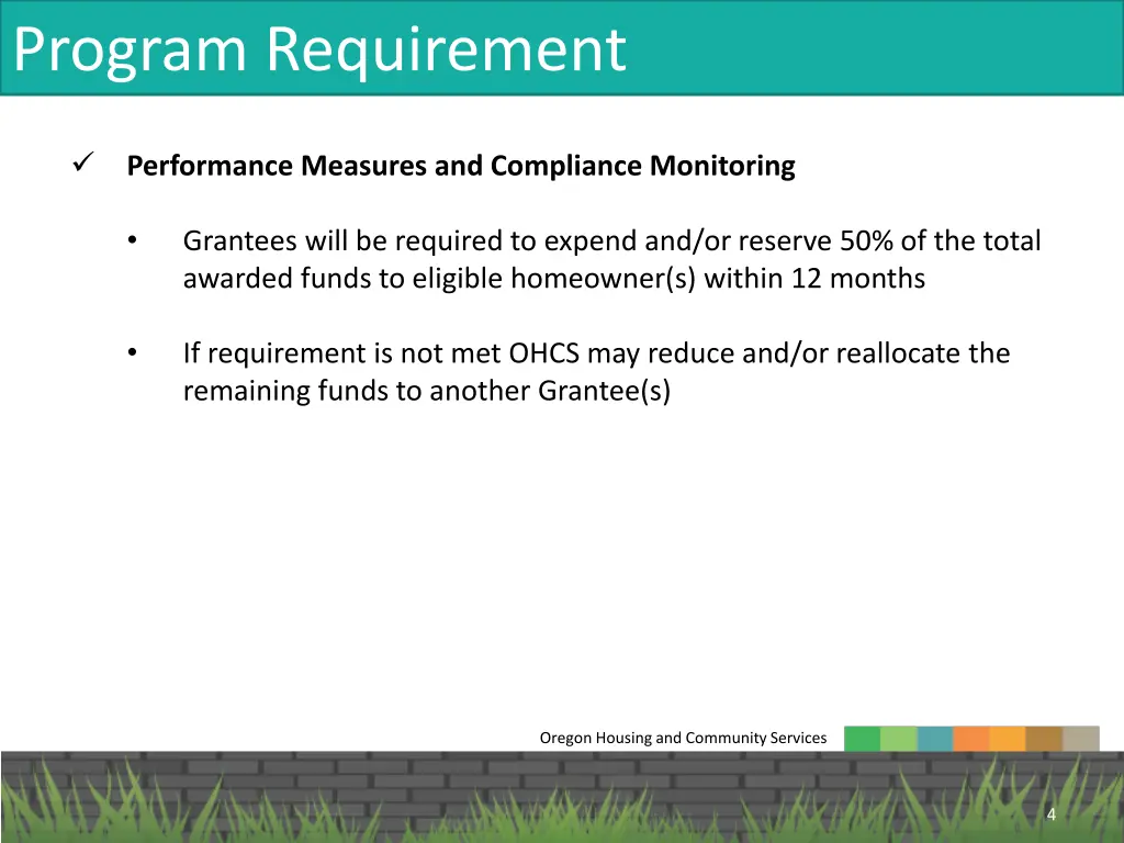 program requirement