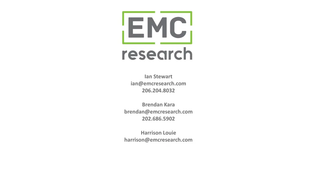 ian stewart ian@emcresearch com 206 204 8032