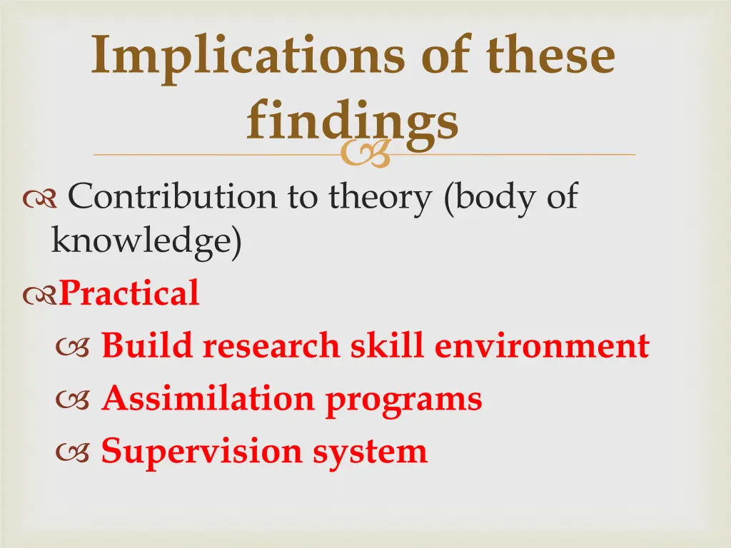 implications of these findings 1