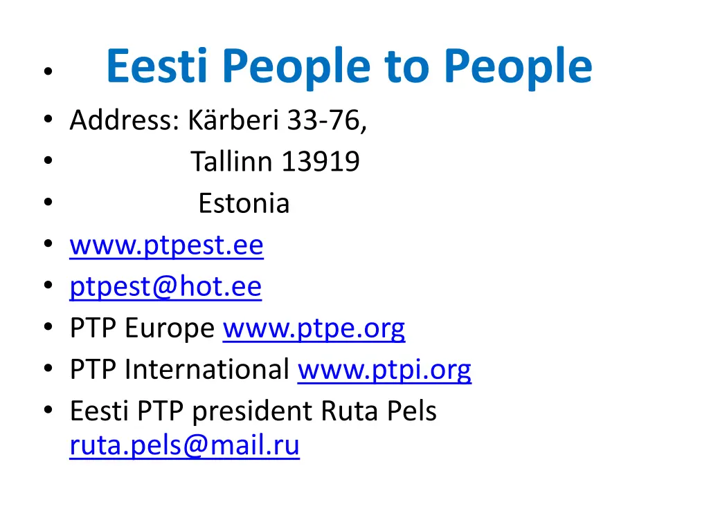 eesti people to people