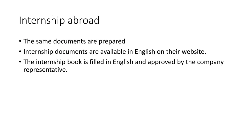 internship abroad