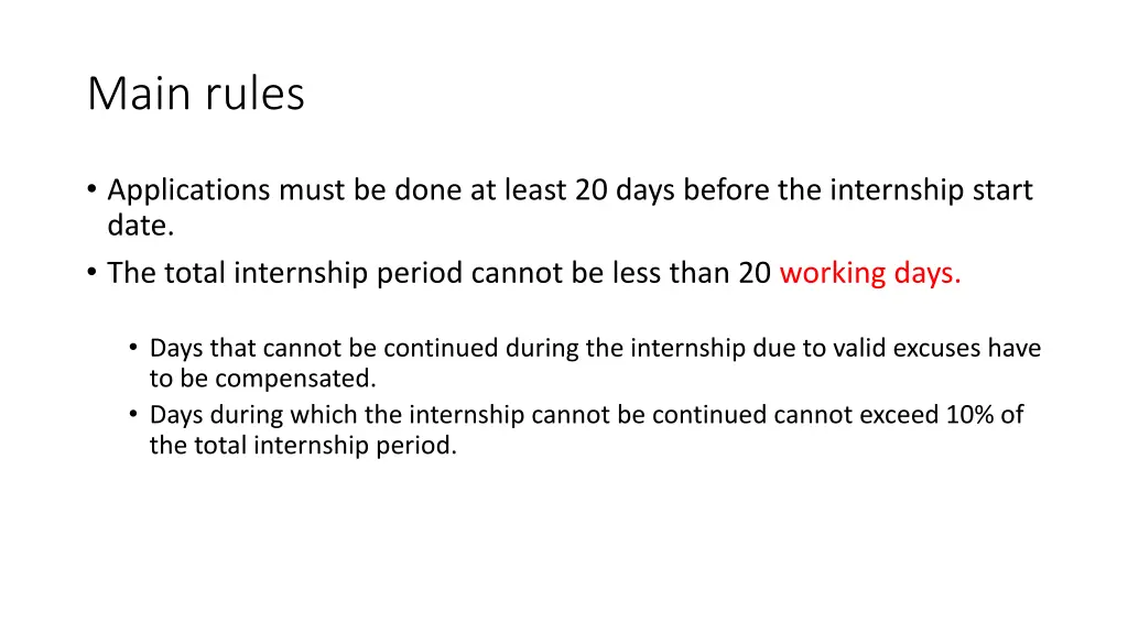 main rules 1