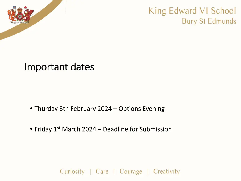important dates important dates