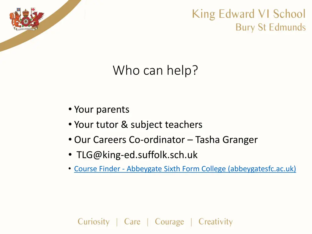 who can help