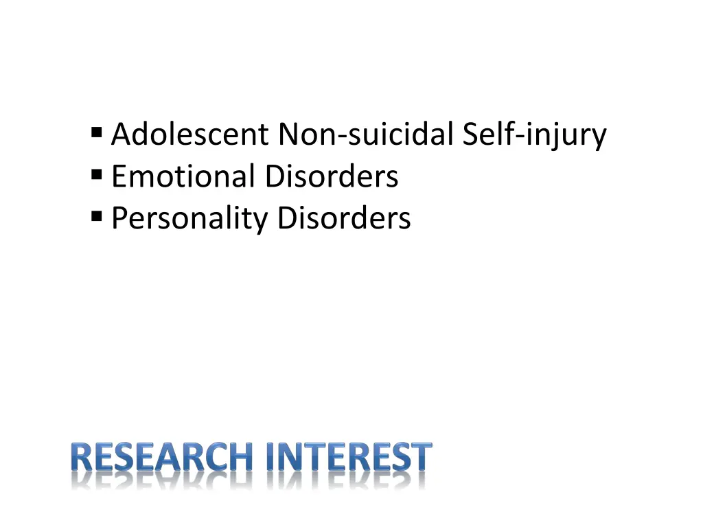 adolescent non suicidal self injury emotional