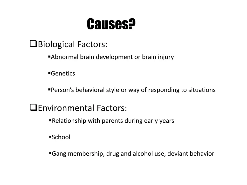 causes
