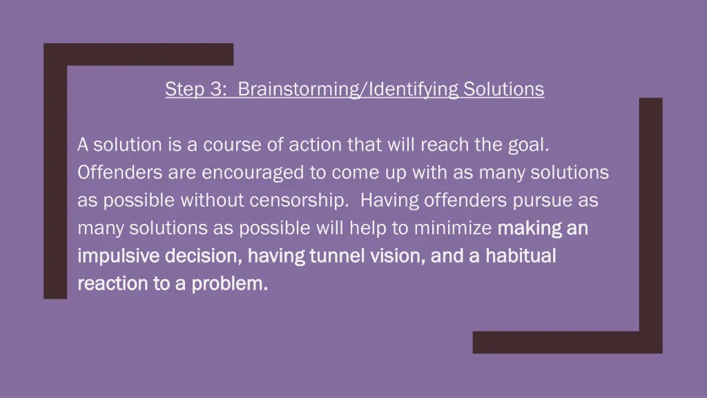 step 3 brainstorming identifying solutions