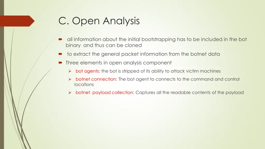 c open analysis