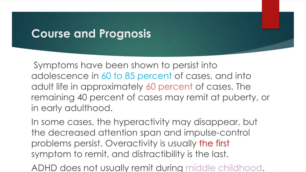 course and prognosis