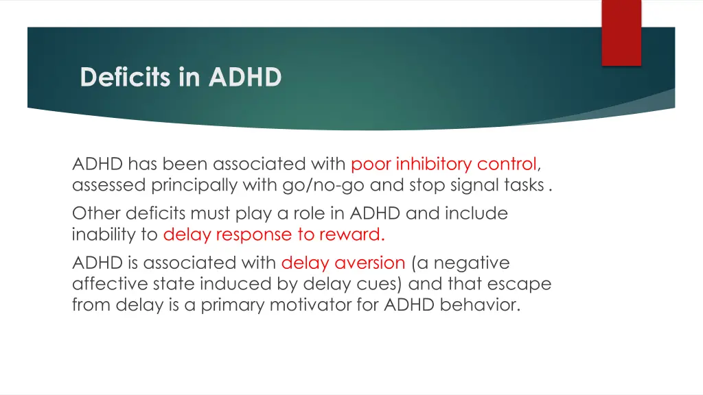 deficits in adhd