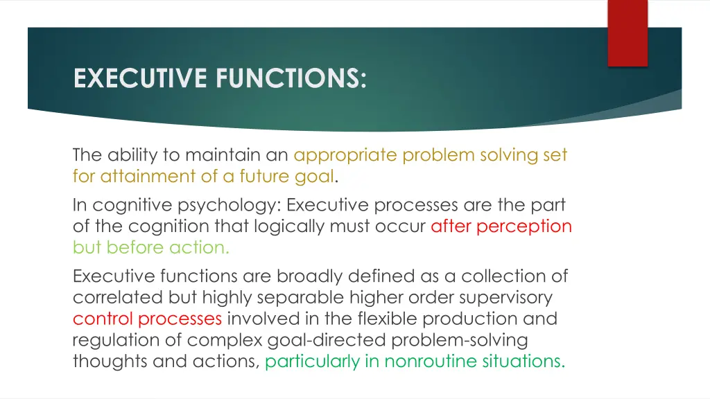 executive functions