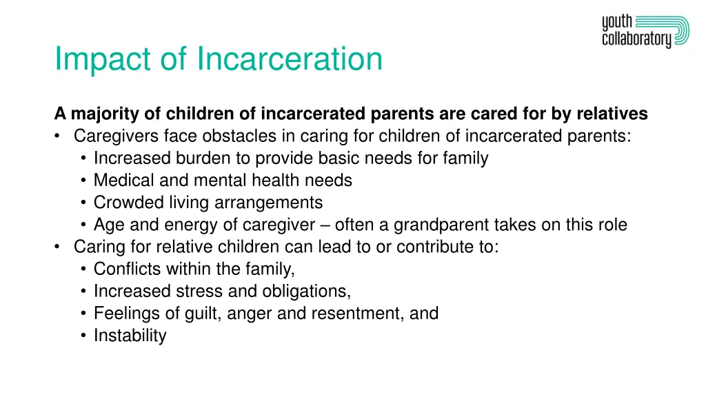 impact of incarceration 1