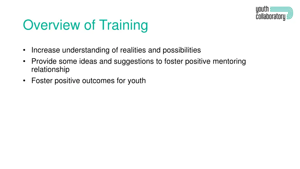overview of training