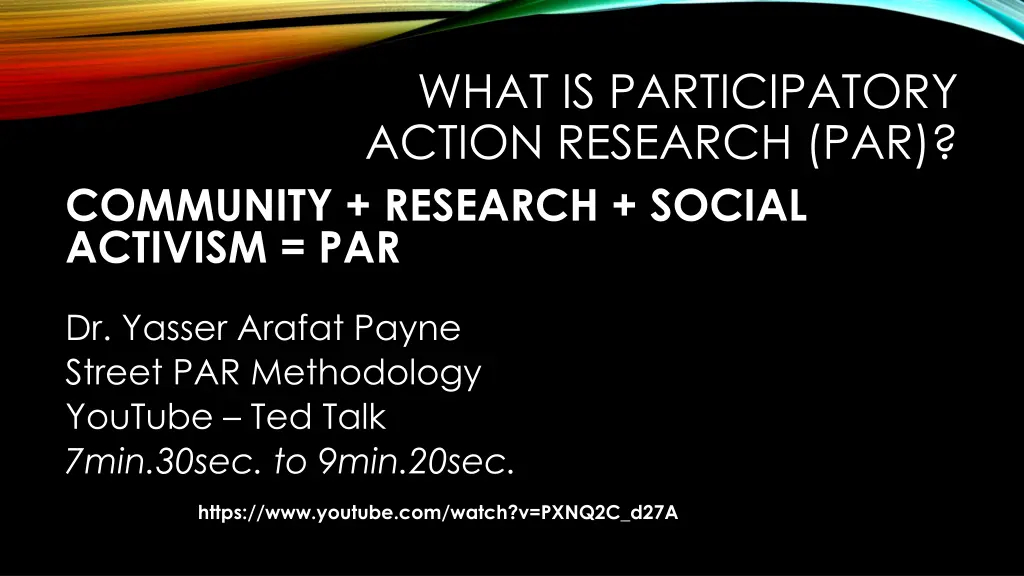 what is participatory action research