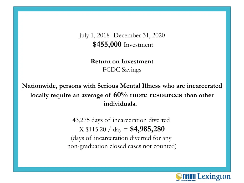 july 1 2018 december 31 2020 455 000 investment 1