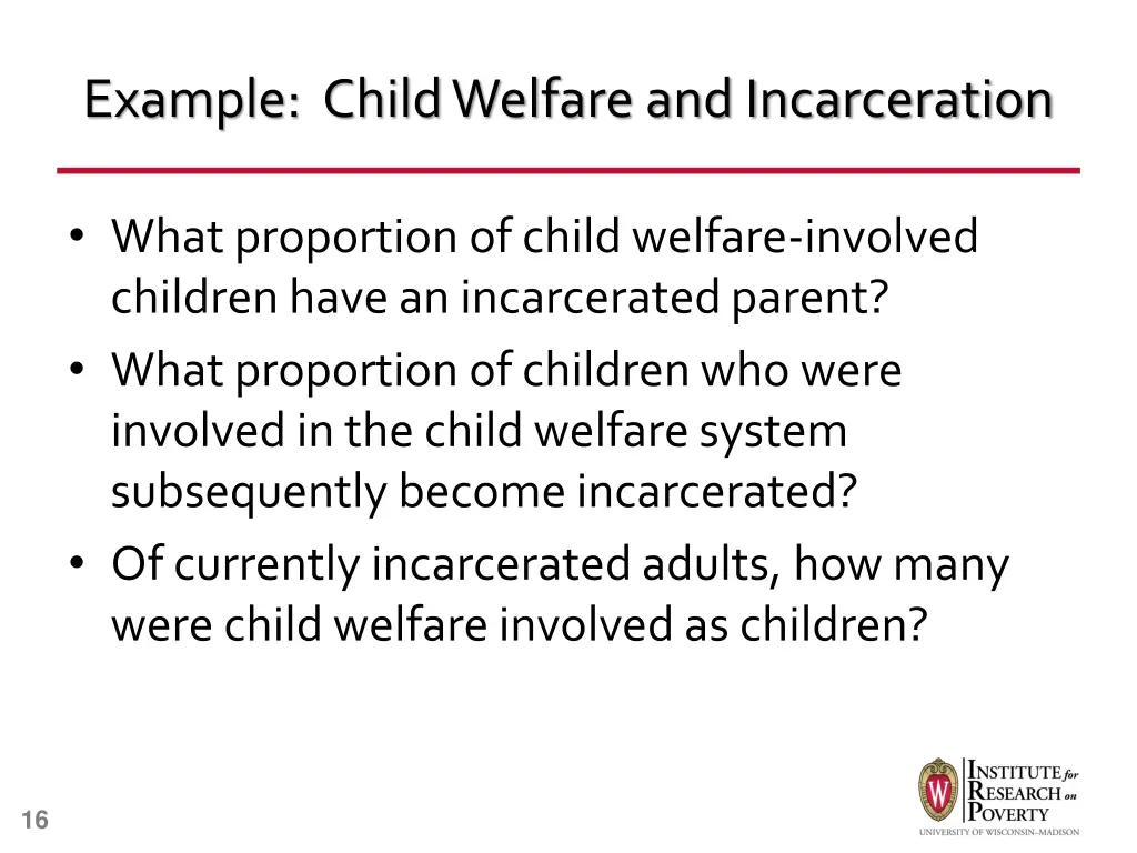 example child welfare and incarceration
