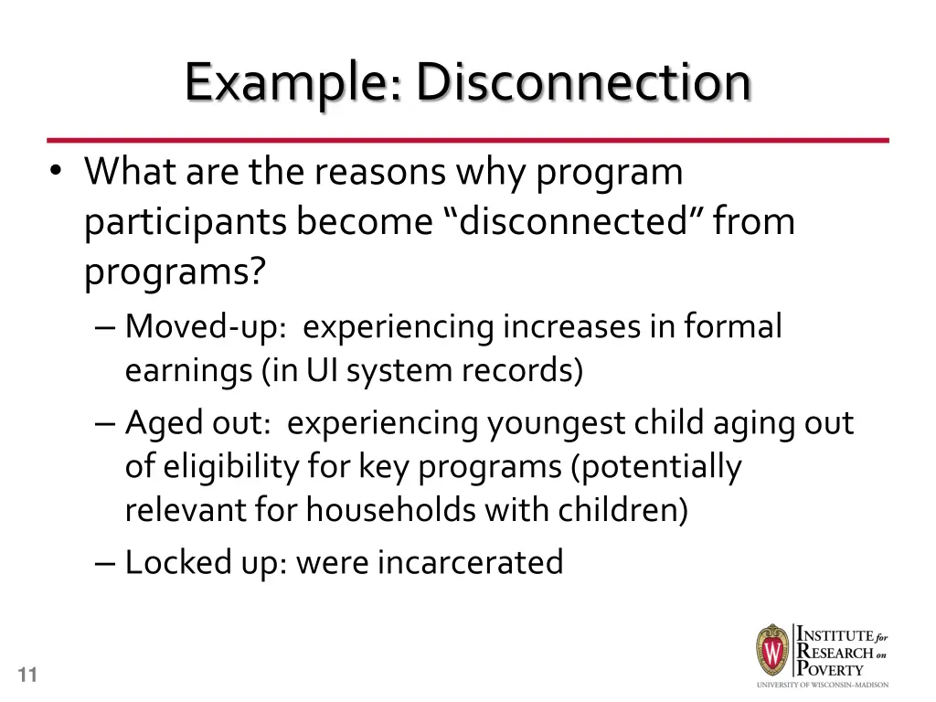 example disconnection