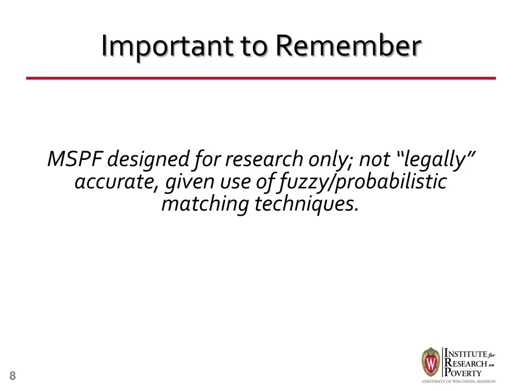 important to remember