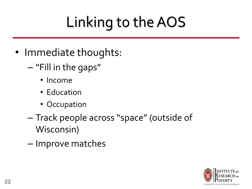 linking to the aos