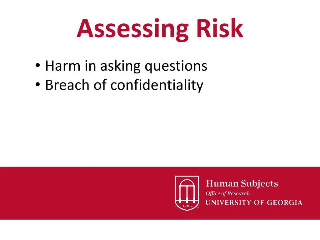 assessing risk