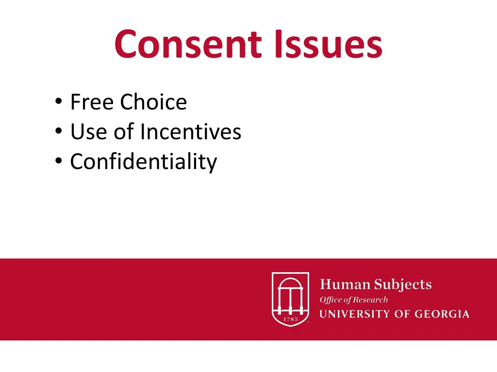 consent issues