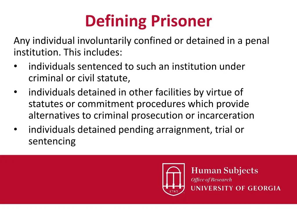 defining prisoner