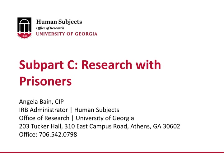 subpart c research with prisoners