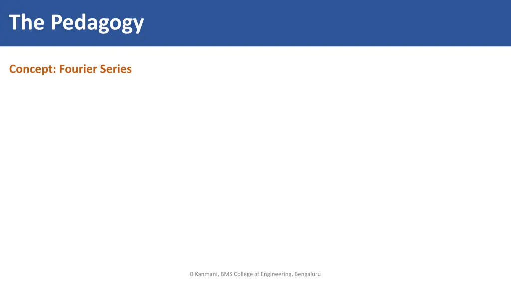 the pedagogy