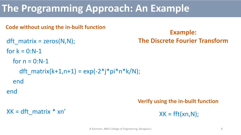 the programming approach an example