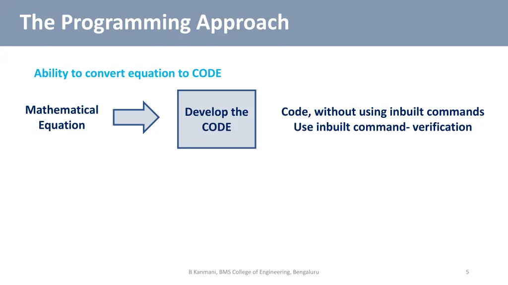 the programming approach