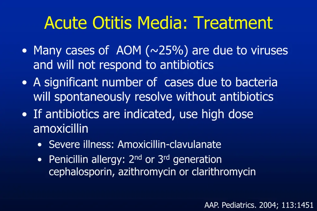 acute otitis media treatment