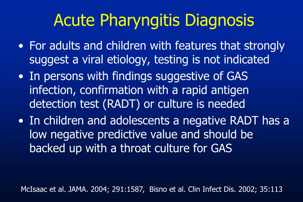 acute pharyngitis diagnosis