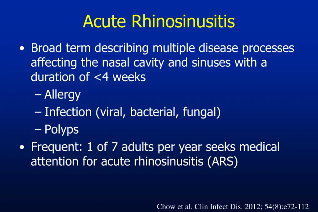 acute rhinosinusitis