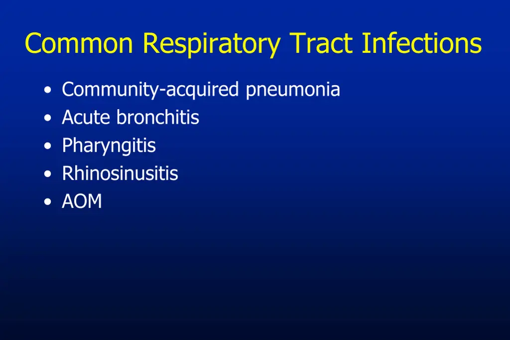 common respiratory tract infections
